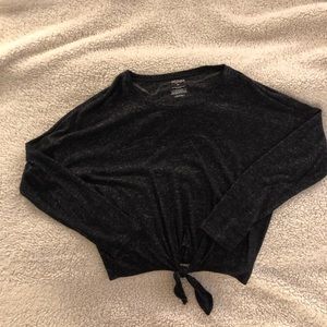 Heathered gray sweater